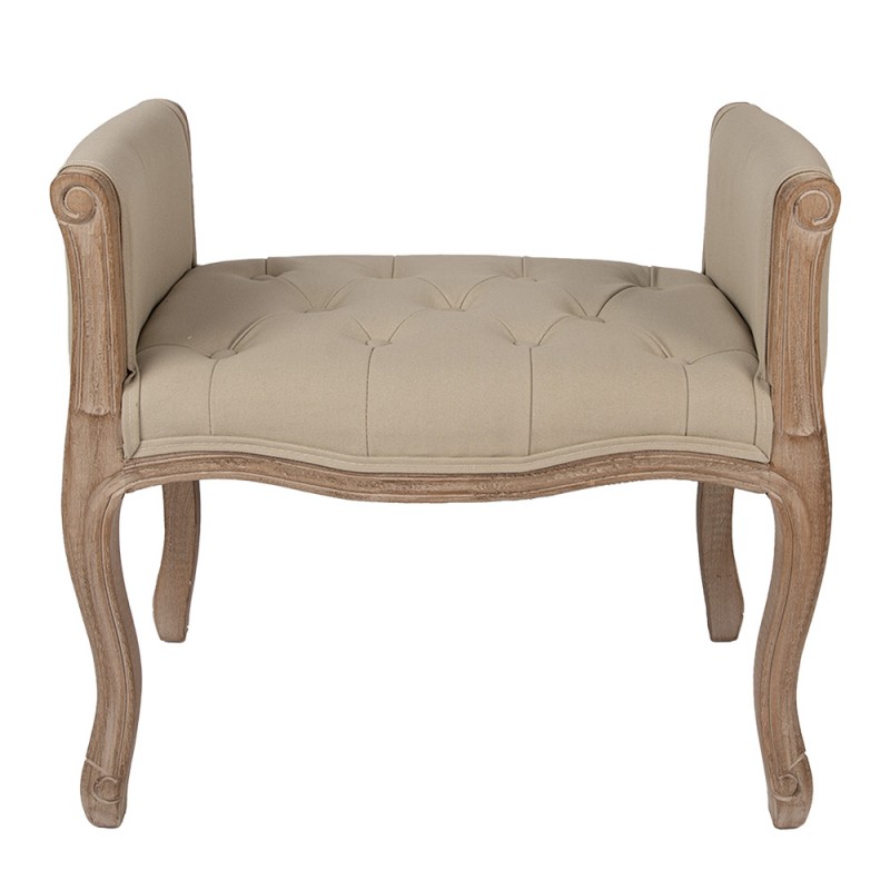 clayre & eef 50791 Bankje 67x44x60 cm Bruin Beige Hout