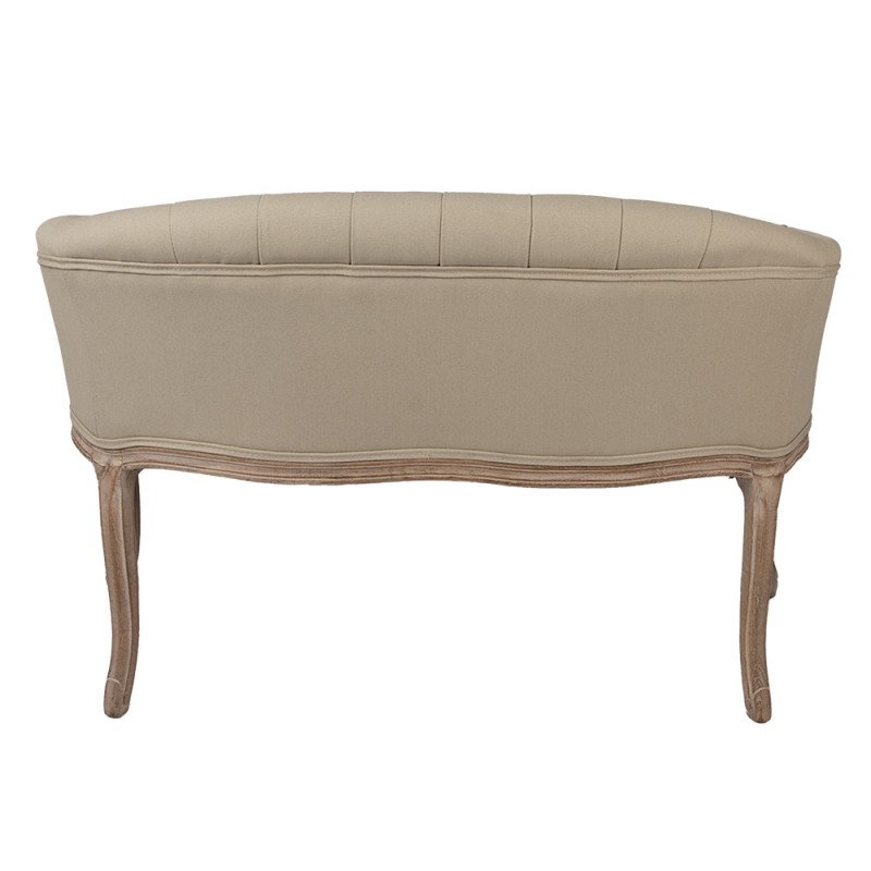 Clayre & Eef 50794 Bankje 104x55x70 Cm Bruin Beige Hout