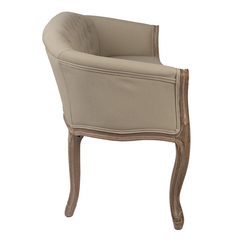 Clayre & Eef 50794 Bankje 104x55x70 Cm Bruin Beige Hout