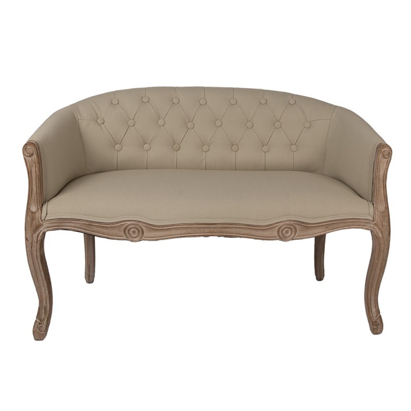 clayre & eef 50794 Bankje 104x55x70 cm Bruin Beige Hout