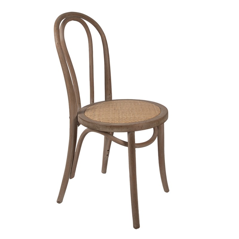 Clayre & Eef 50796 Eetkamerstoel 42x42x88 Cm Bruin Hout