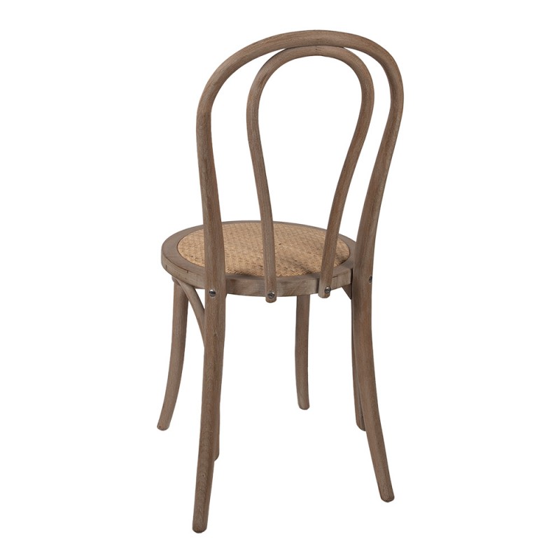 Clayre & Eef 50796 Eetkamerstoel 42x42x88 Cm Bruin Hout