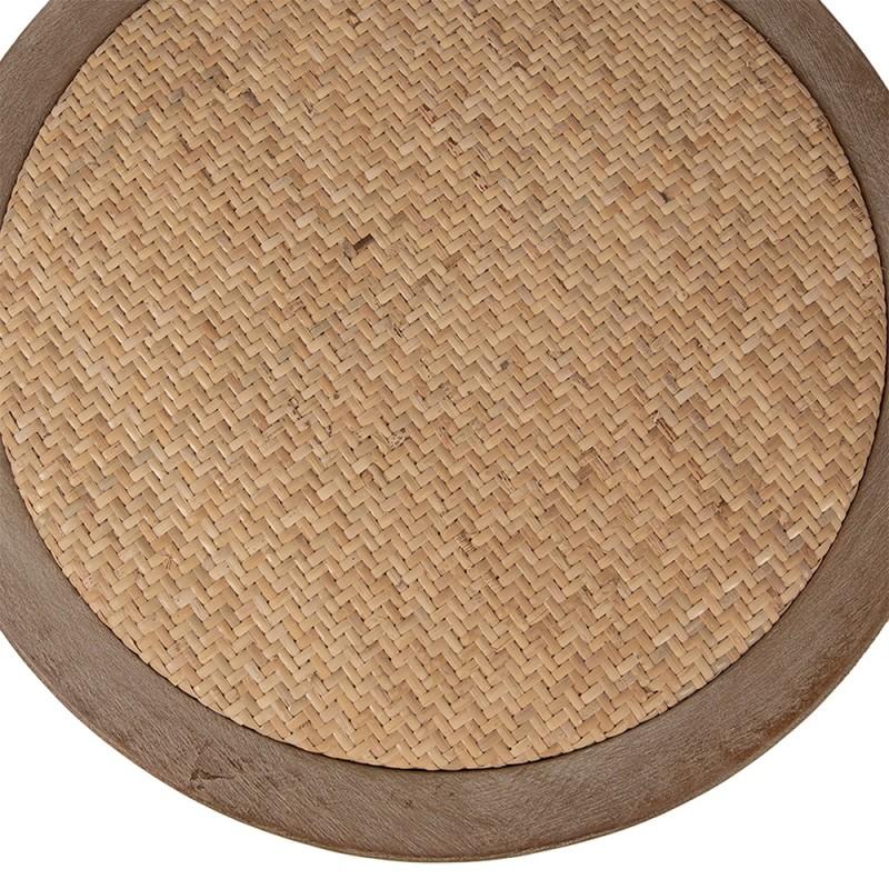 Clayre & Eef 50796 Eetkamerstoel 42x42x88 Cm Bruin Hout