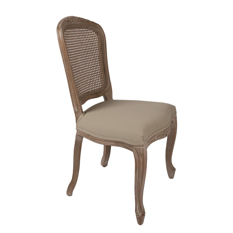 Clayre & Eef 50797 Eetkamerstoel 52x49x95 Cm Bruin Hout