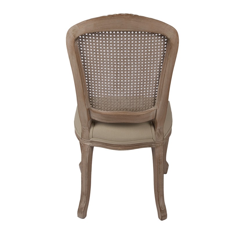 Clayre & Eef 50797 Eetkamerstoel 52x49x95 Cm Bruin Hout