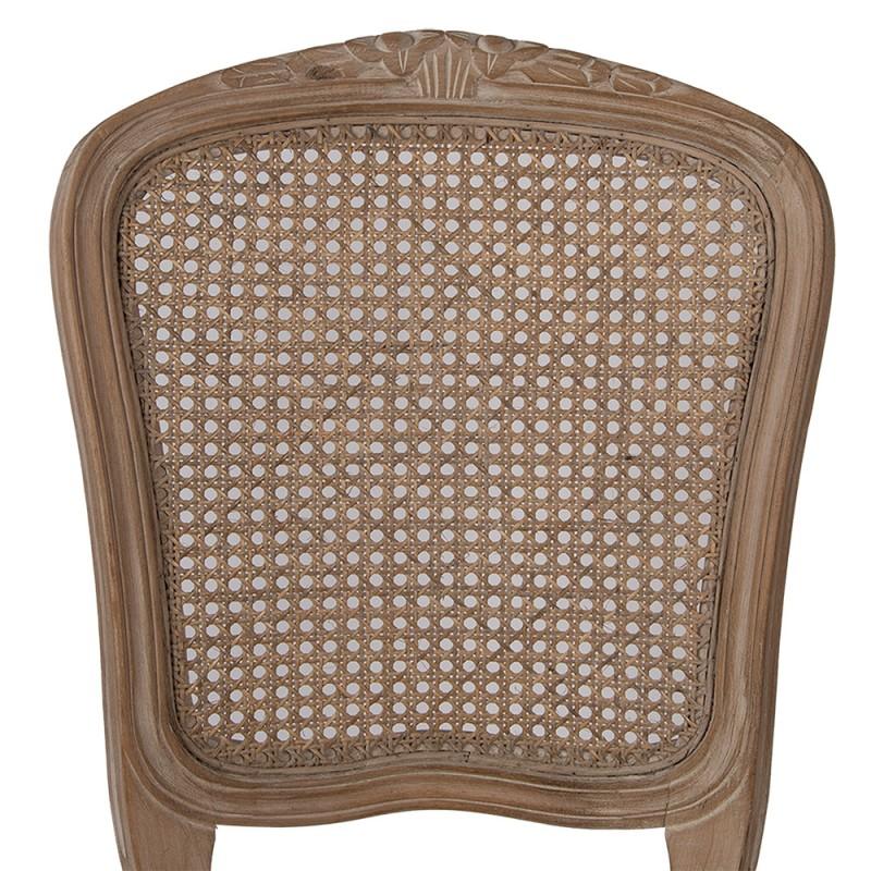 Clayre & Eef 50797 Eetkamerstoel 52x49x95 Cm Bruin Hout