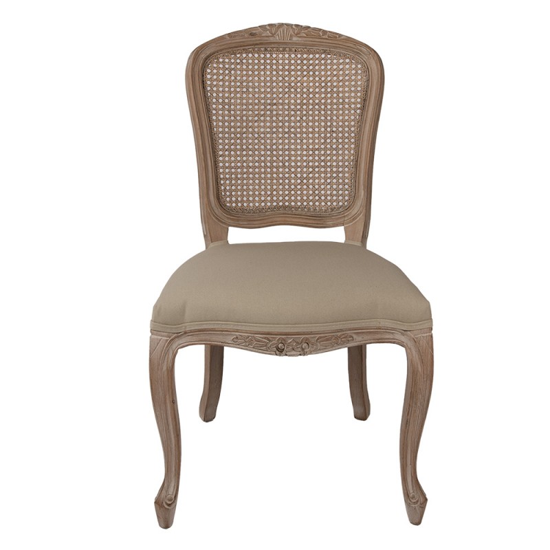 clayre & eef 50797 Eetkamerstoel 52x49x95 cm Bruin Hout