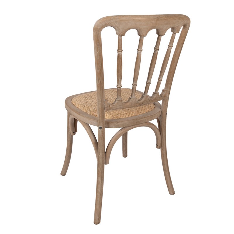 Clayre & Eef 50798 Eetkamerstoel 45x46x92 Cm Bruin Hout