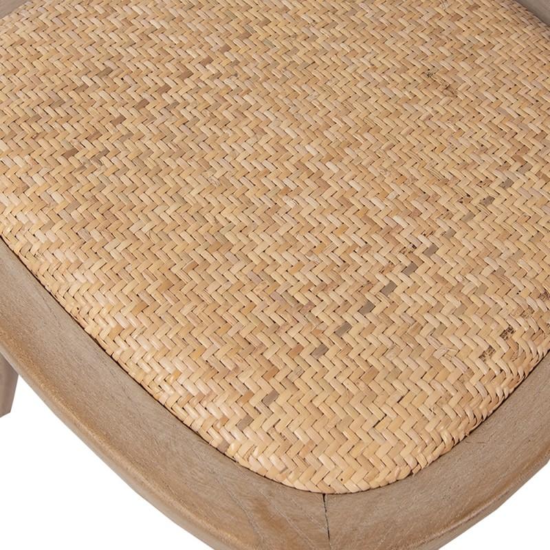 Clayre & Eef 50798 Eetkamerstoel 45x46x92 Cm Bruin Hout