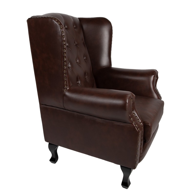 Clayre & Eef 50800 Fauteuil 82x74x102 Cm Bruin Kunstleer