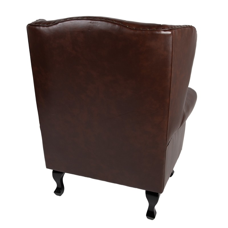 Clayre & Eef 50800 Fauteuil 82x74x102 Cm Bruin Kunstleer