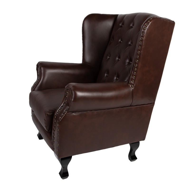 Clayre & Eef 50800 Fauteuil 82x74x102 Cm Bruin Kunstleer