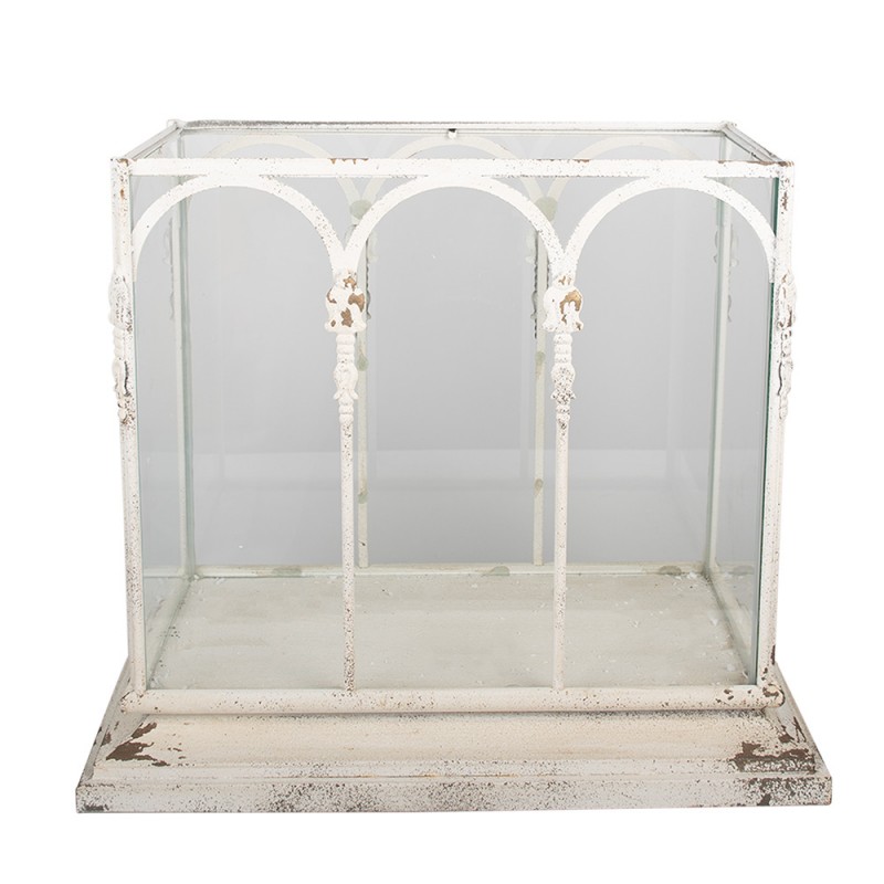 Clayre & Eef 50802 Decoratie Kweekkastje 56x32x65 Cm Beige Metaal Kweekbak