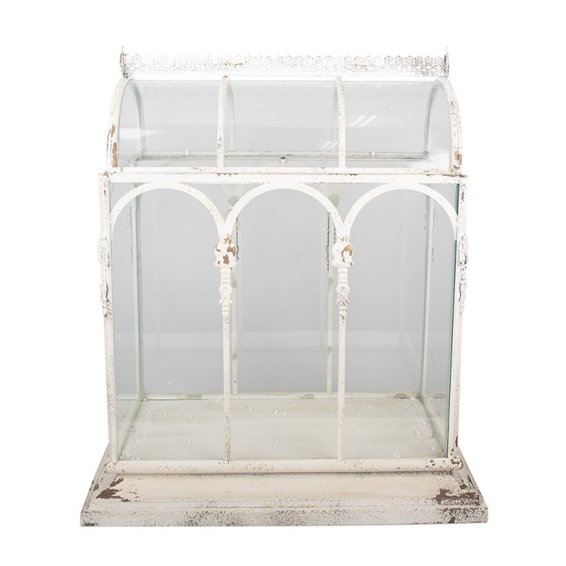 clayre & eef 50802 Decoratie Kweekkastje 56x32x65 cm Beige Metaal Kweekbak