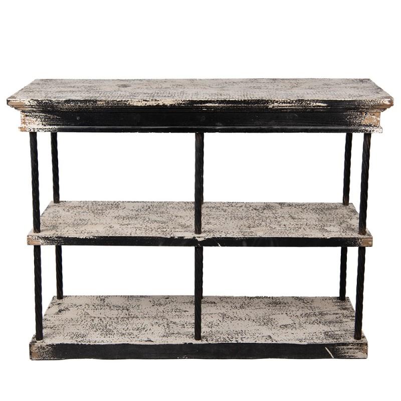 clayre & eef 50823 Sidetable 120x40x90 cm Zwart Beige Hout