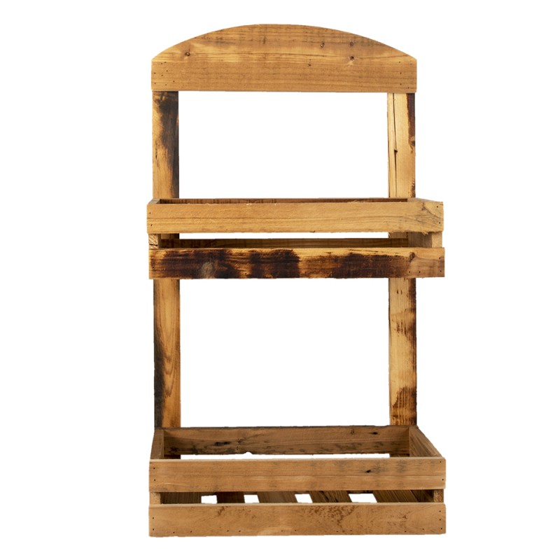 Clayre & Eef 5H0511 Wandrek 40x20x70 Cm Bruin Hout Rechthoek Muurrek