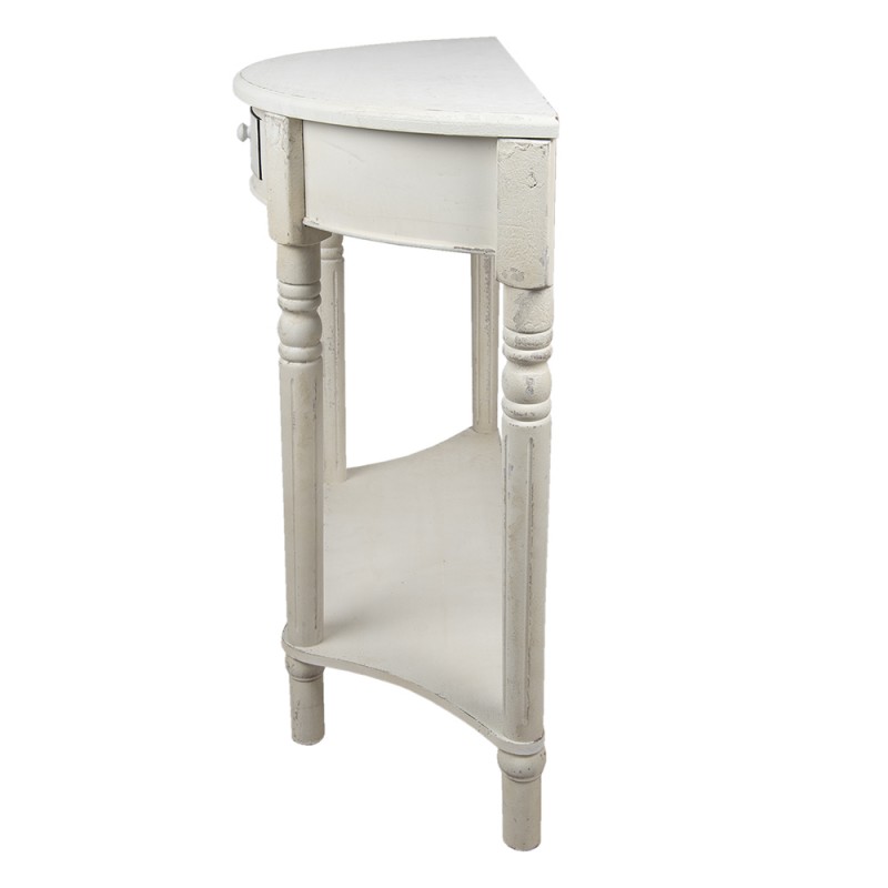 Clayre & Eef 5H0534 Sidetable 100x40x84 Cm Wit Hout Wandtafel