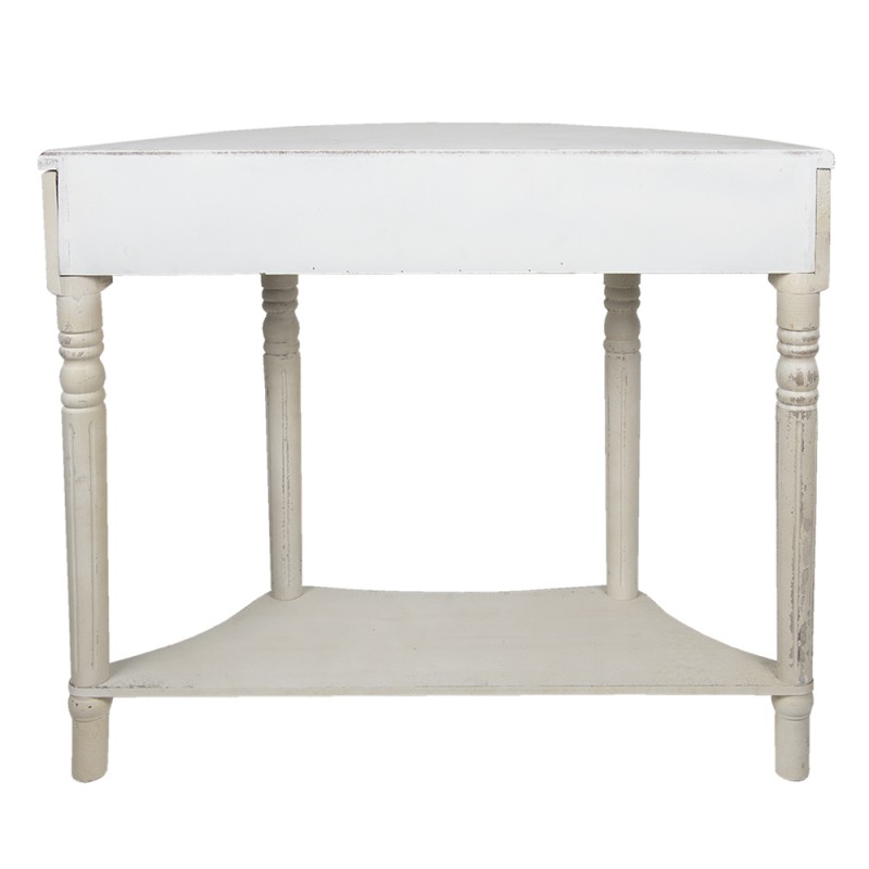 Clayre & Eef 5H0534 Sidetable 100x40x84 Cm Wit Hout Wandtafel