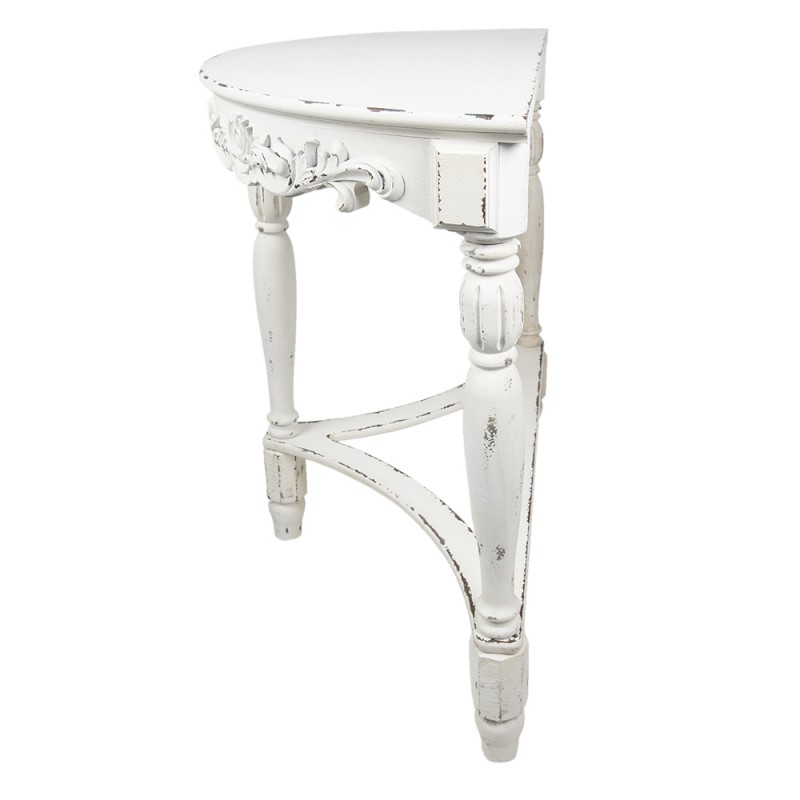 Clayre & Eef 5H0544 Sidetable 106x48x87 Cm Wit Hout Wandtafel