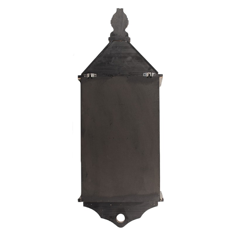 Clayre & Eef 5H0611 Wandkast 35x17x89 Cm Grijs Hout Opbergkast