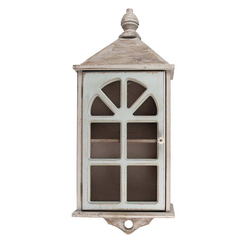 clayre & eef 5H0611 Wandkast 35x17x89 cm Grijs Hout Opbergkast