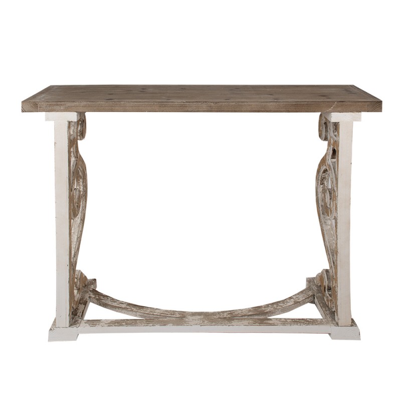 Clayre & Eef 5H0653 Sidetable 125x39x92 Cm Bruin Hout Wandtafel