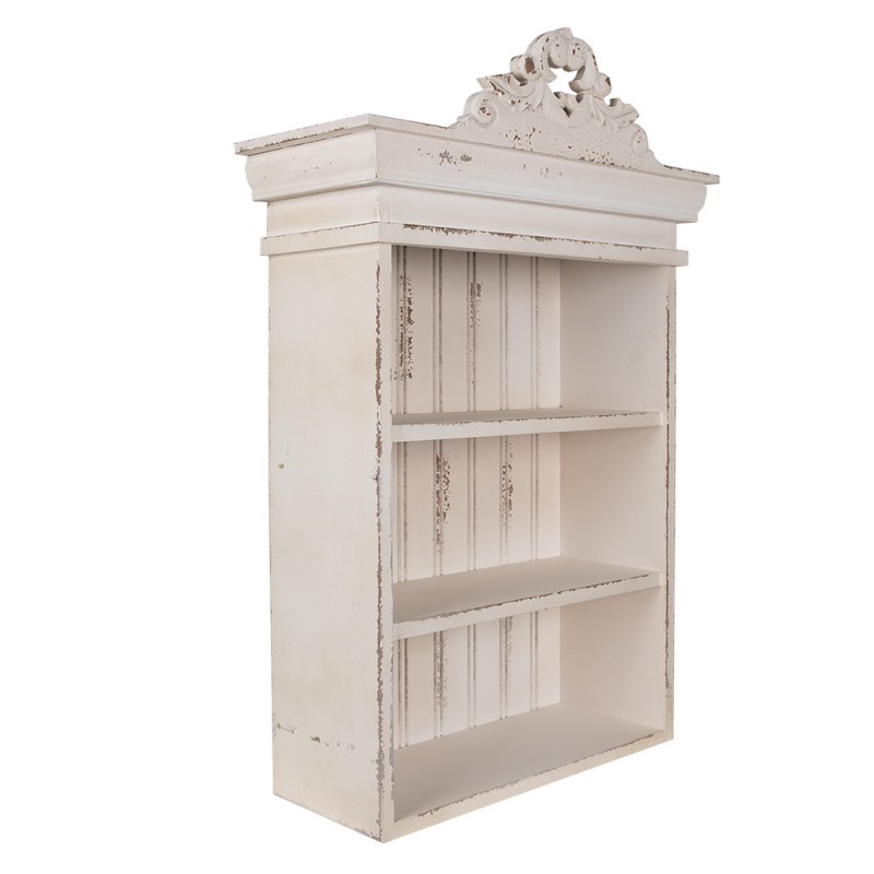 Clayre & Eef 5H0664 Wandrek 51x20x77 Cm Wit MDF Keukenrek
