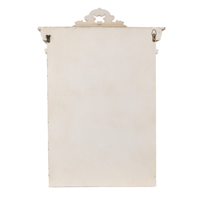 Clayre & Eef 5H0664 Wandrek 51x20x77 Cm Wit MDF Keukenrek