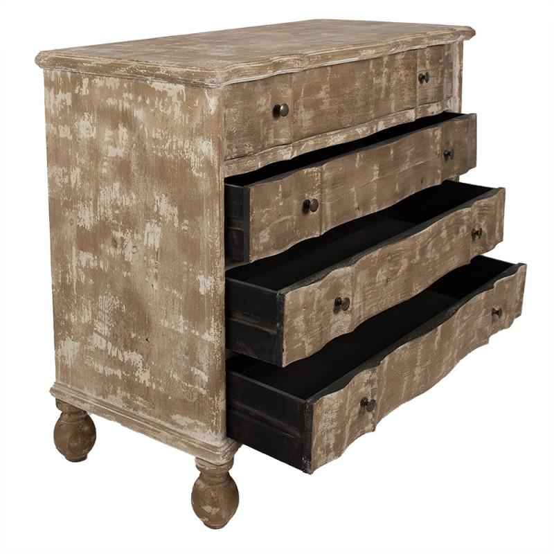 Clayre & Eef 5H0676 Dressoir 100x45x85 Cm Bruin Hout Ladekast