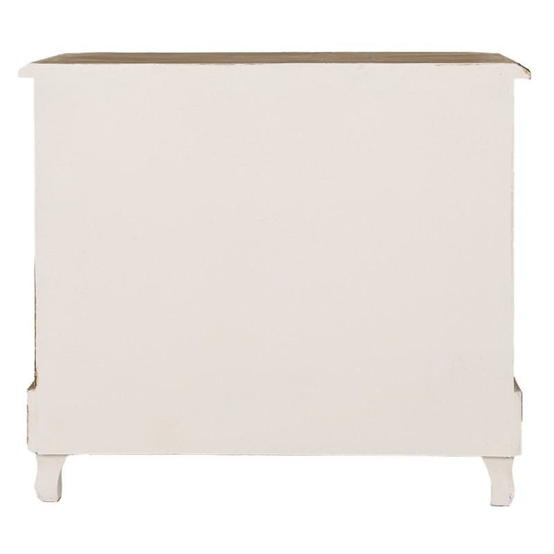 Clayre & Eef 5H0677 Dressoir 92x40x86 Cm Bruin Beige Hout Ladekast