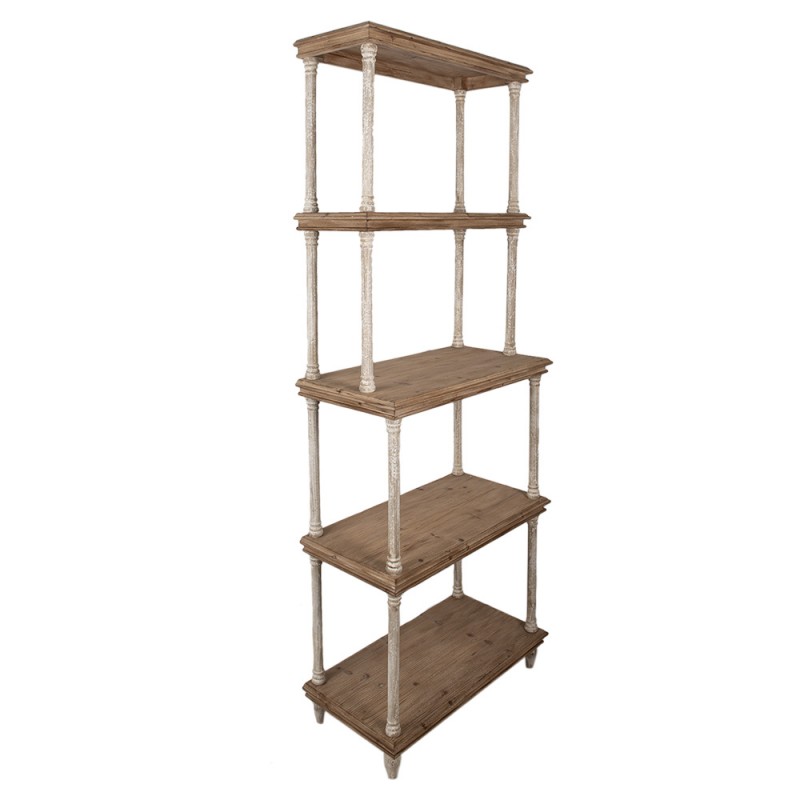 Clayre & Eef 5H0679 Boekenkast 80x40x210 Cm Bruin Hout