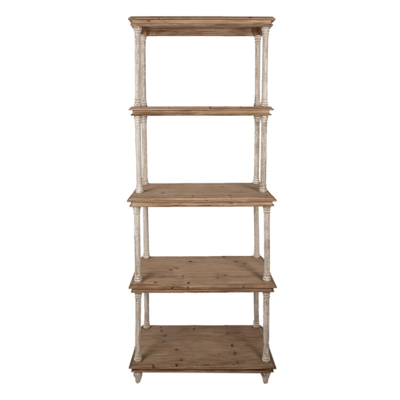 clayre & eef 5H0679 Boekenkast 80x40x210 cm Bruin Hout