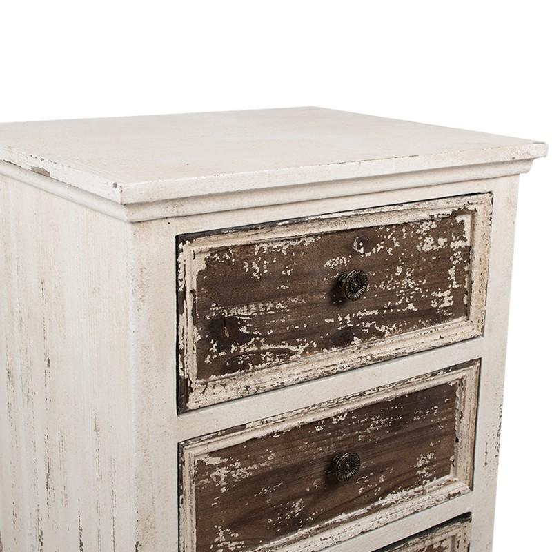 Clayre & Eef 5H0699 Dressoir 44x35x81 Cm Beige Hout Ladekast