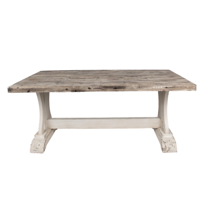 clayre & eef 5H0702 Eettafel 190x100x81 cm Bruin Hout Rechthoek