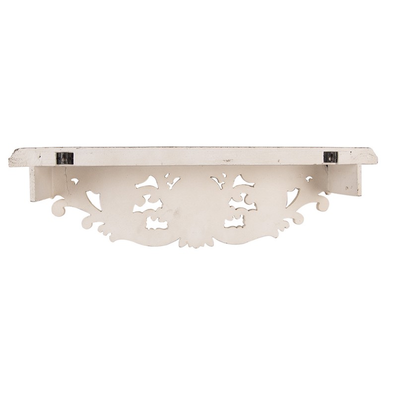 Clayre & Eef 5H0713 Wandplank 70x18x22 / 60x14x19 Cm Wit Hout