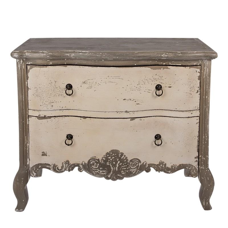 clayre & eef 5H0714 Dressoir 95x40x82 cm Grijs Beige Hout