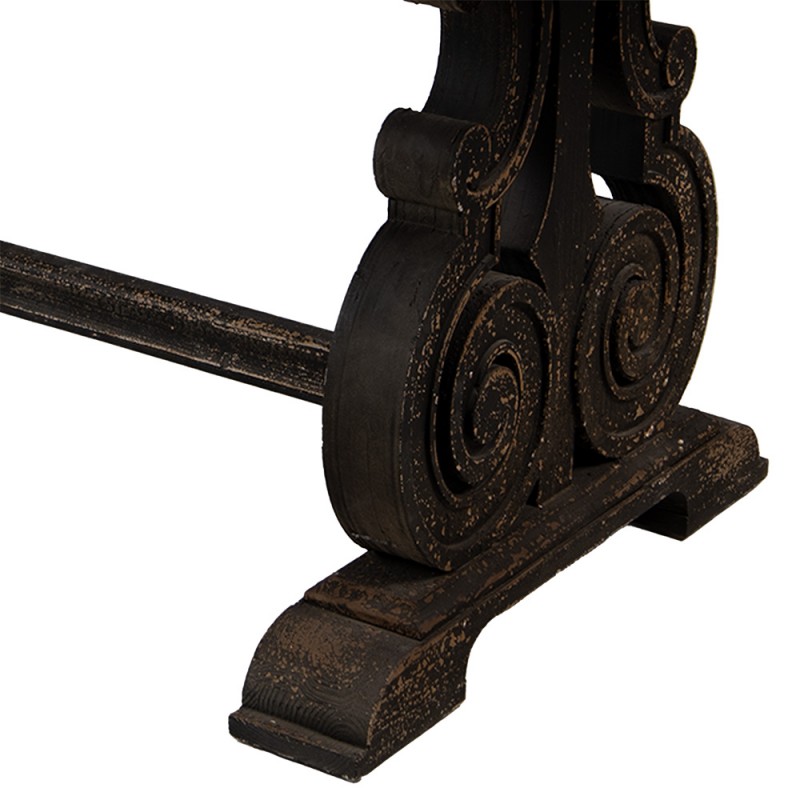 Clayre & Eef 5H0715 Eettafel 180x90x78 Cm Bruin Zwart Hout