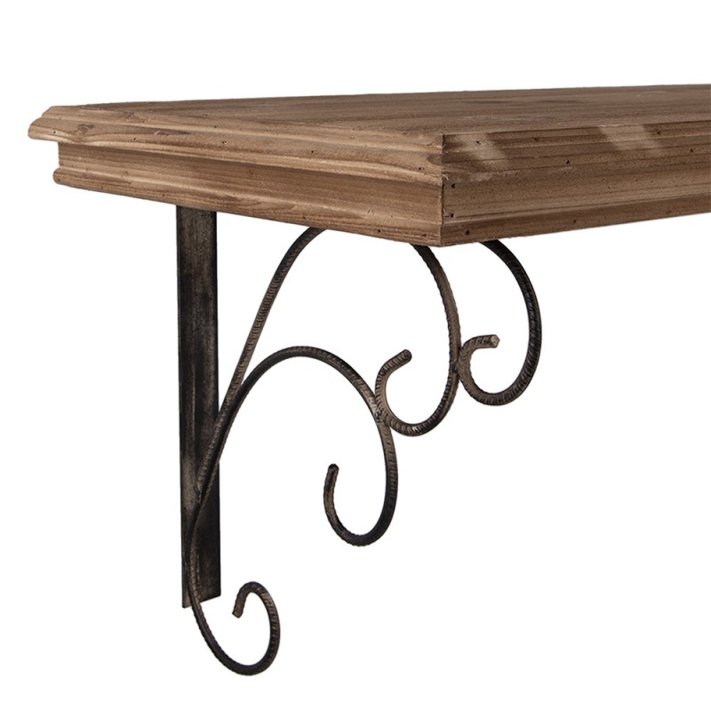 Clayre & Eef 5H0731 Wandplank 105x35x35 Cm Bruin Hout