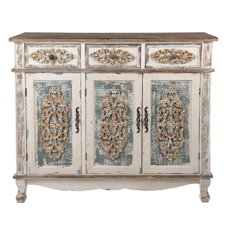 clayre & eef 5H0736 Dressoir 126x40x112 cm Wit Bruin Hout