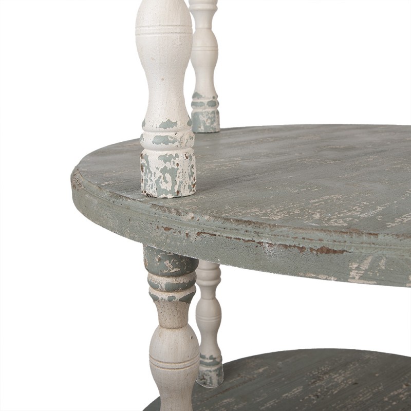 Clayre & Eef 5H0740 Rek Staand Ø 80x175 Cm Groen Beige Hout