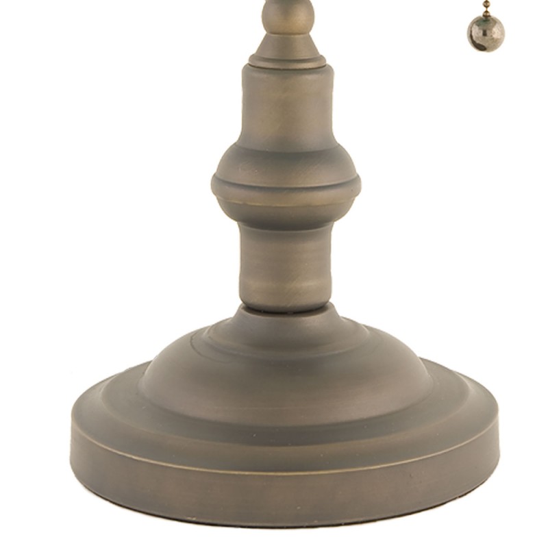 Clayre & Eef 5LL-5125 Bureaulamp Ø 27x40 Cm Groen Bruin Metaal Tafellamp