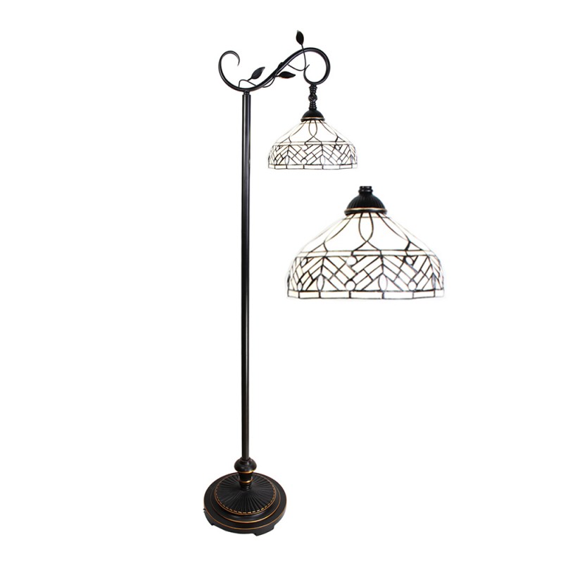 clayre & eef 5LL-6245 Tiffany Vloerlamp 152 cm Bruin Beige Polyresin Staande Lamp
