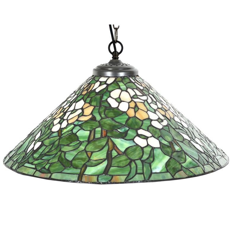 Clayre & Eef 5LL-6351 Hanglamp Tiffany Ø 50 Cm Groen Glas Tiffany Lampen