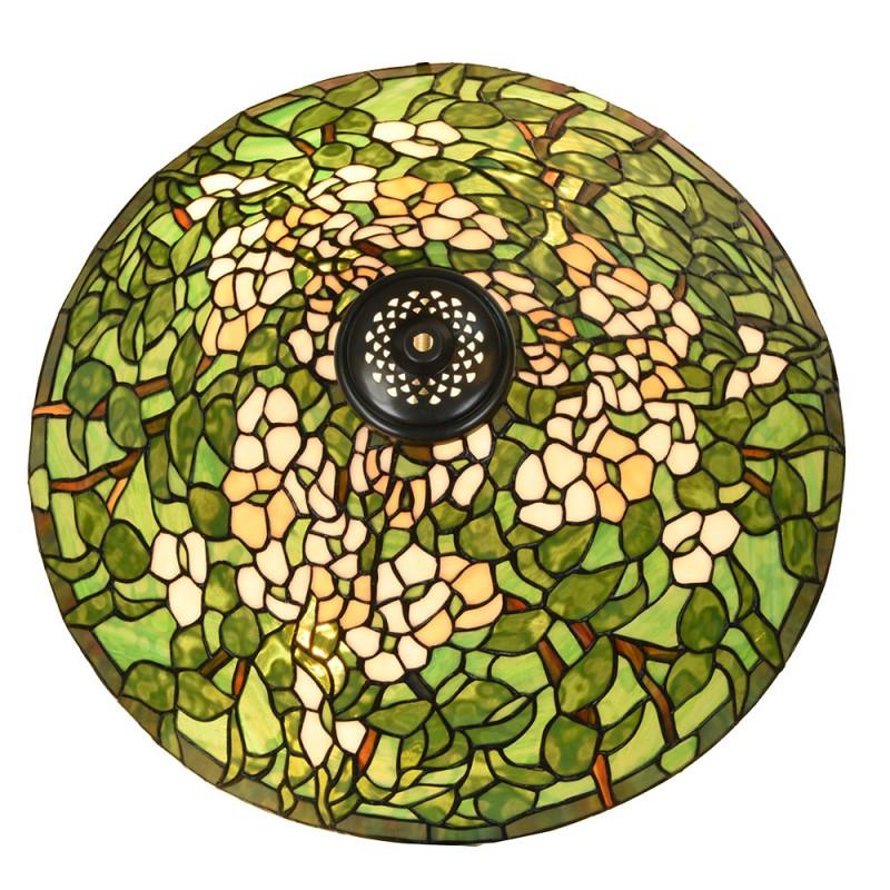 Clayre & Eef 5LL-6351 Hanglamp Tiffany Ø 50 Cm Groen Glas Tiffany Lampen