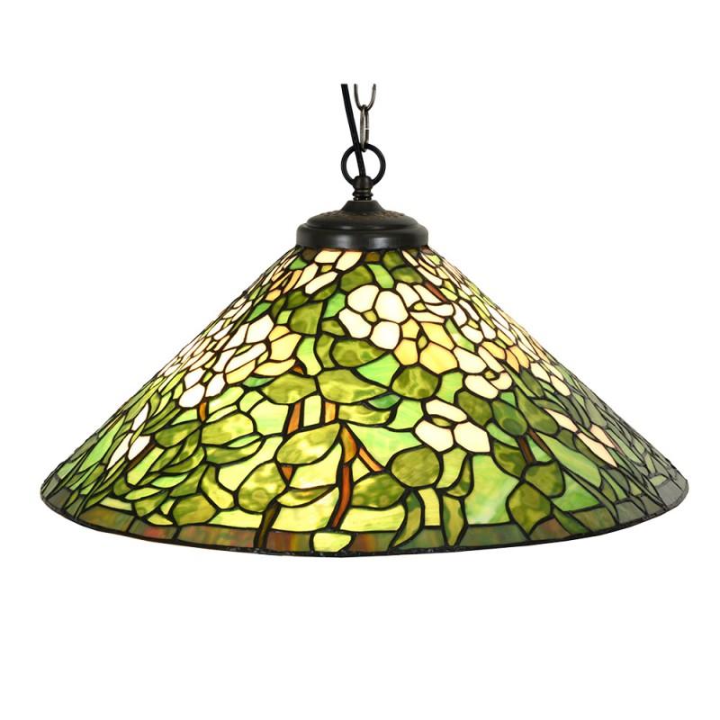 clayre & eef 5LL-6351 Hanglamp Tiffany Ø 50 cm Groen Glas Tiffany Lampen clayre & eef 5LL-6351 Hanglamp Tiffany Ø 50 cm Groen Glas Tiffany Lampen