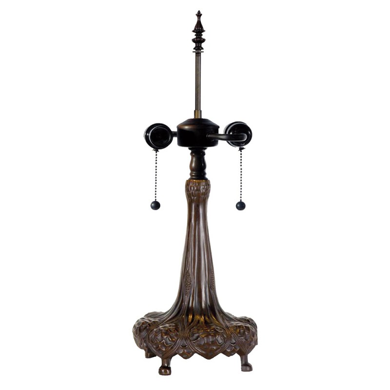 Clayre & Eef 5LL-9033 Lampenvoet Tafellamp Tiffany Ø 31x85 Cm Bruin Metaal Lampvoet