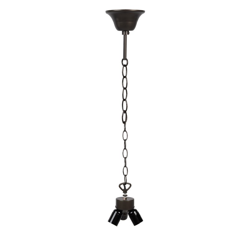 Clayre & Eef 5LL-98 Snoerpendel Ketting Tiffany 130 Cm Goudkleurig IJzer Pendellamp