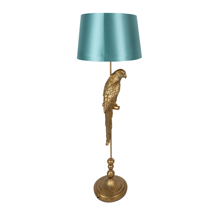 Clayre & Eef 5LMC0022 Vloerlamp Papegaai Ø 40x120 Cm Goudkleurig Polyresin Staande Lamp