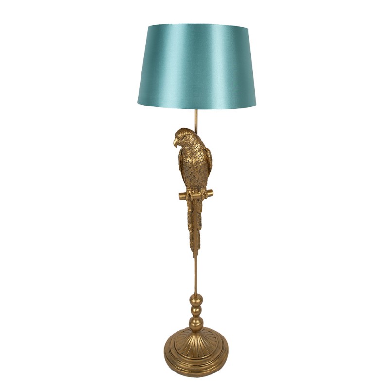 clayre & eef 5LMC0022 Vloerlamp Papegaai Ø 40x120 cm Goudkleurig Polyresin Staande Lamp