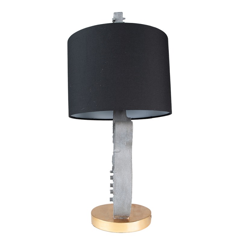 Clayre & Eef 5LMC0026 Tafellamp Gitaar Ø 30x68 Cm Grijs Kunststof Bureaulamp